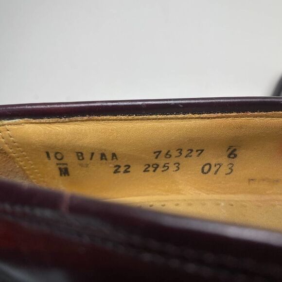 Johnston & Murphy Optima Dress Shoes Loafers Kiltie Tassel Burgundy Size 10B - Picture 6 of 9